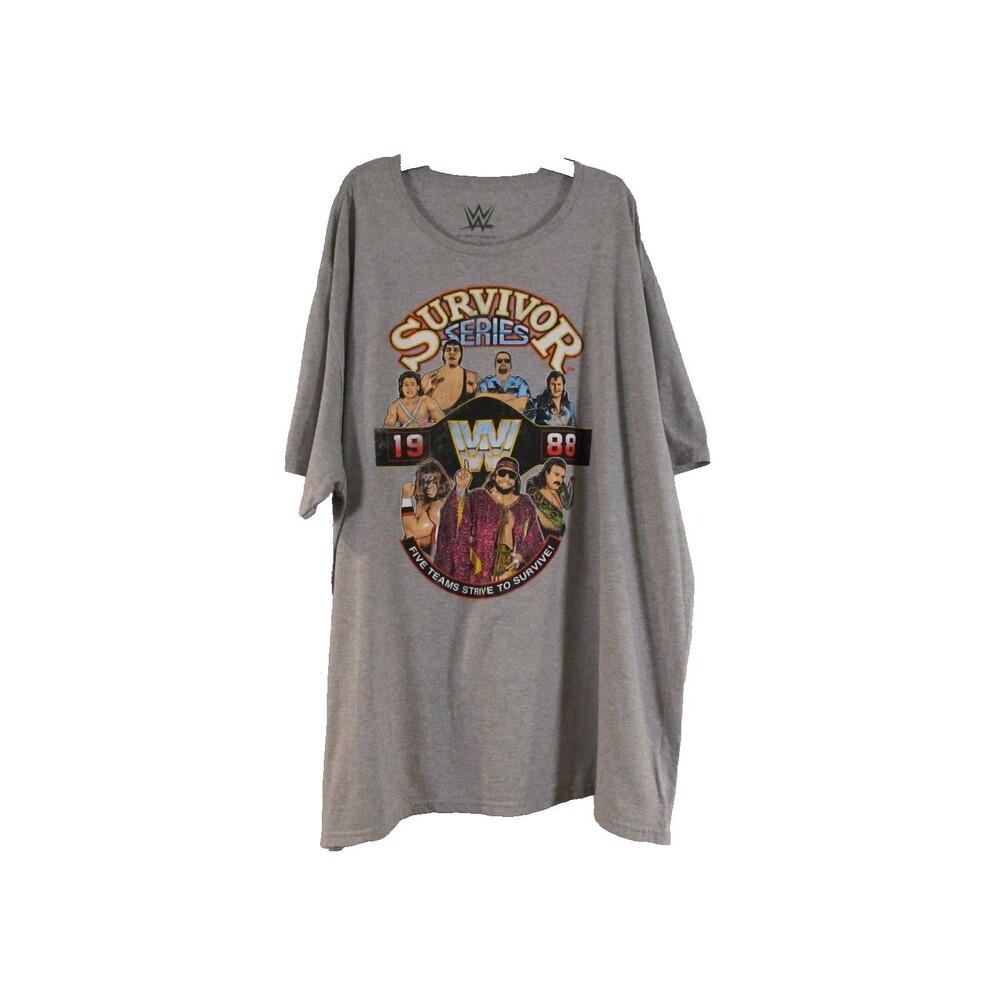 WWE Survivor Series 1988 T-Shirt Men's Size 3X Gray Retro Graphic Tee